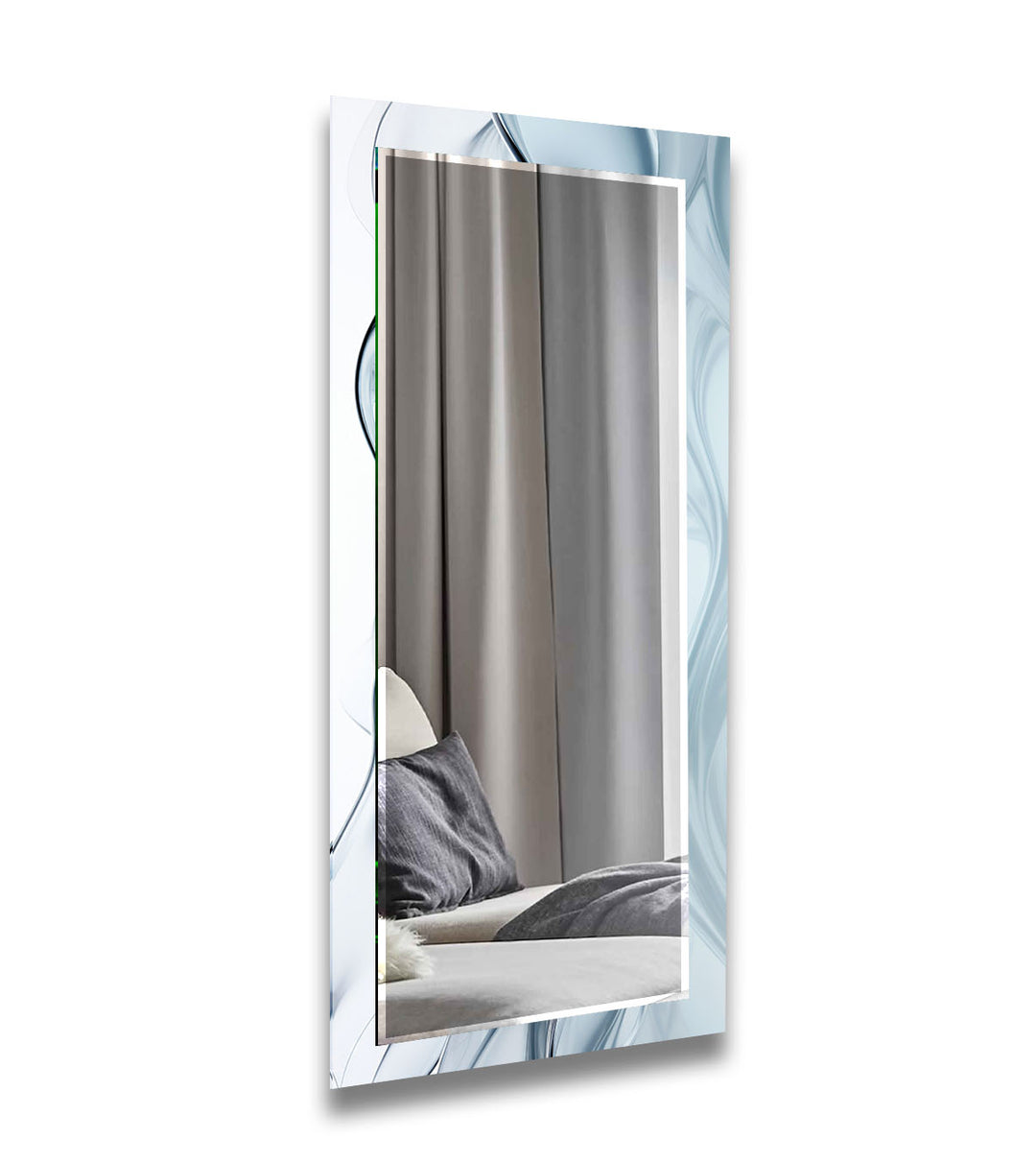 White and Light Grey Wall Mirror oversized wall mirrors
