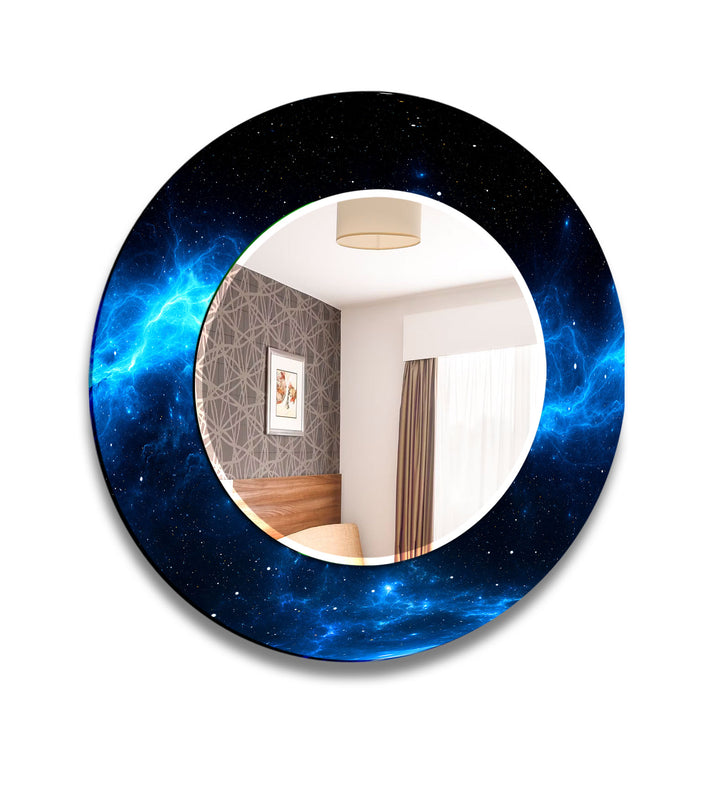 Black and Blue Abstract Wall Mirror led mirrors
