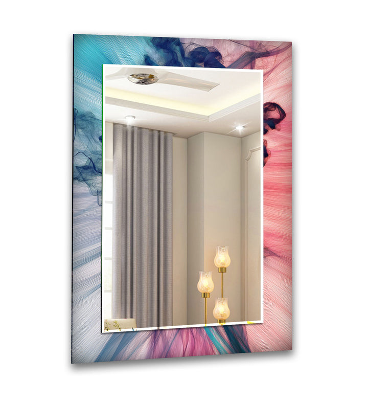 Pink and Blue Abstract Wall Mirrors Large Wall Mirror
