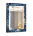 Blue Stained Tempered Glass Wall Mirror