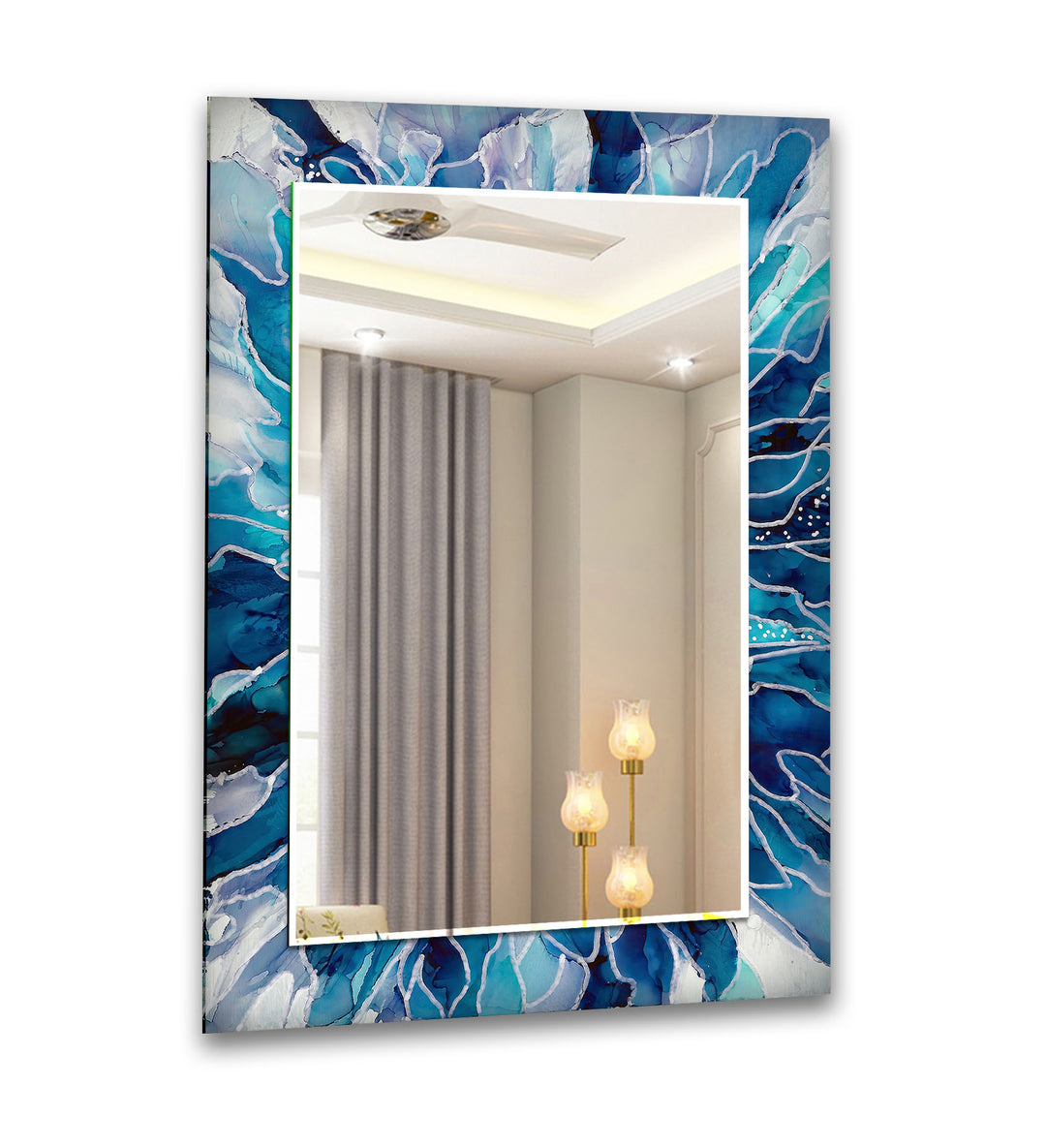 Blue Marble Abstract Wall Mirrors Black Wall Mirror
