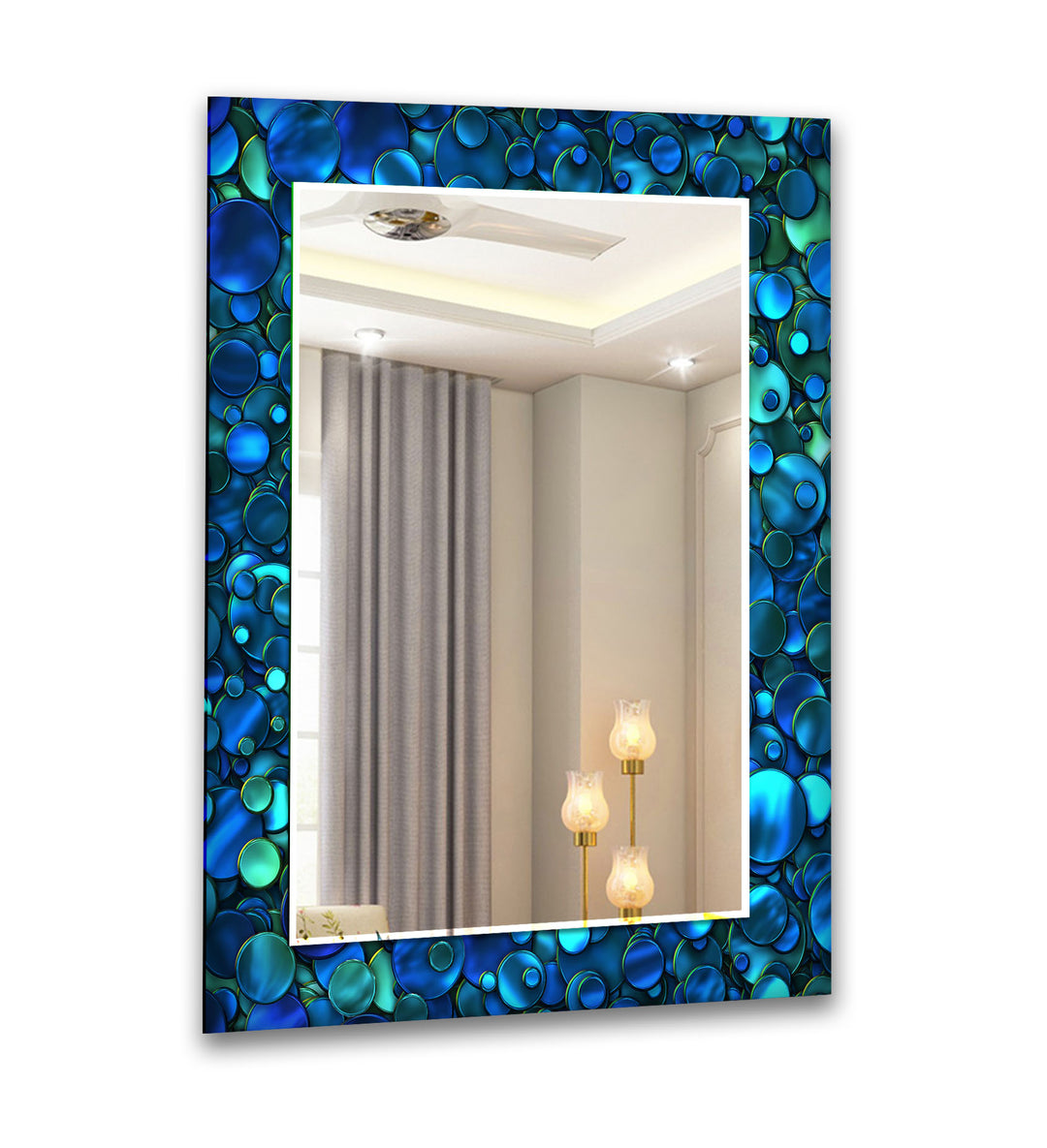 Ocean Blue Mosaic Wall Mirror wall decorative mirror
