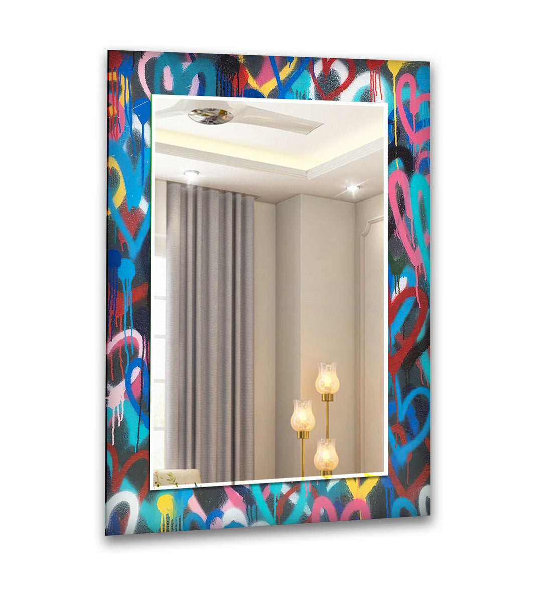 Abstract Colored Graffiti Wall Mirror wall mirror
