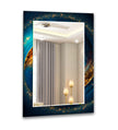 Abstract Tempered Glass Wall Mirror