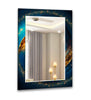 Abstract Tempered Glass Wall Mirror