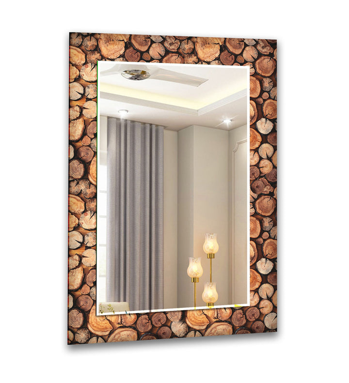 Brown Wood Design Wall Mirror Green Wall Mirror
