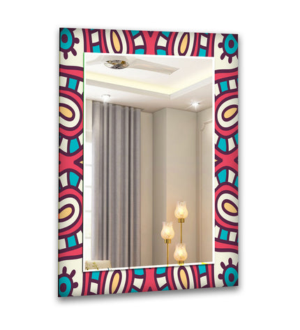 Mandala Round Tempered Glass Wall Mirror