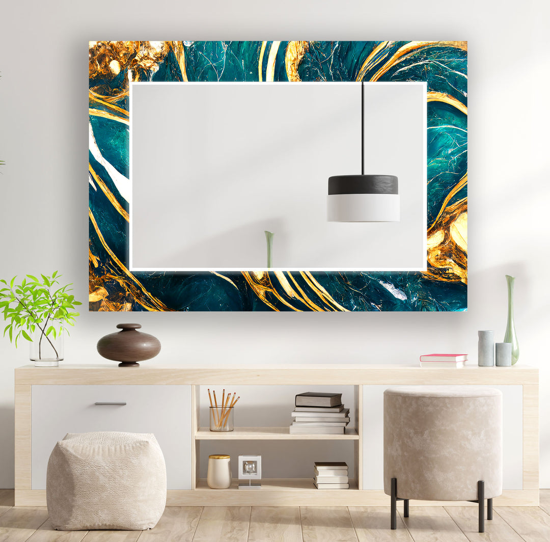 Green Marble Wall Mirrors Black Wall Mirror
