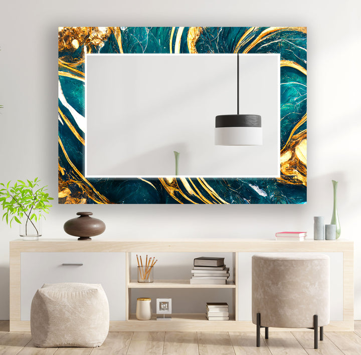 Green Marble Wall Mirrors Black Wall Mirror
