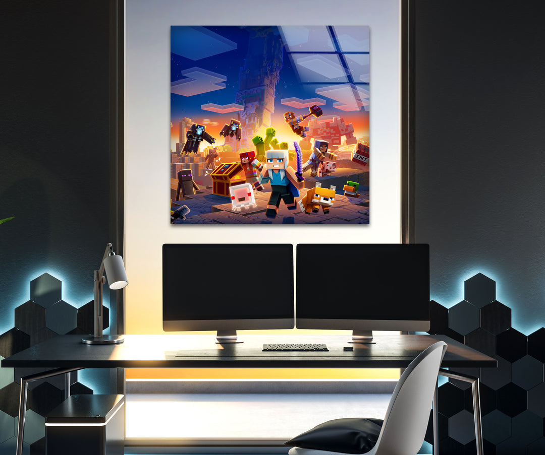 Gaming art inspired by legendary video games, perfect for creating a bold gamer wall decor
