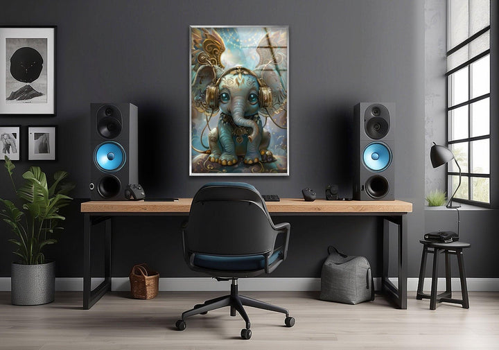 Baby Elephant Glass Wall Art glass photo prints, glass picture prints