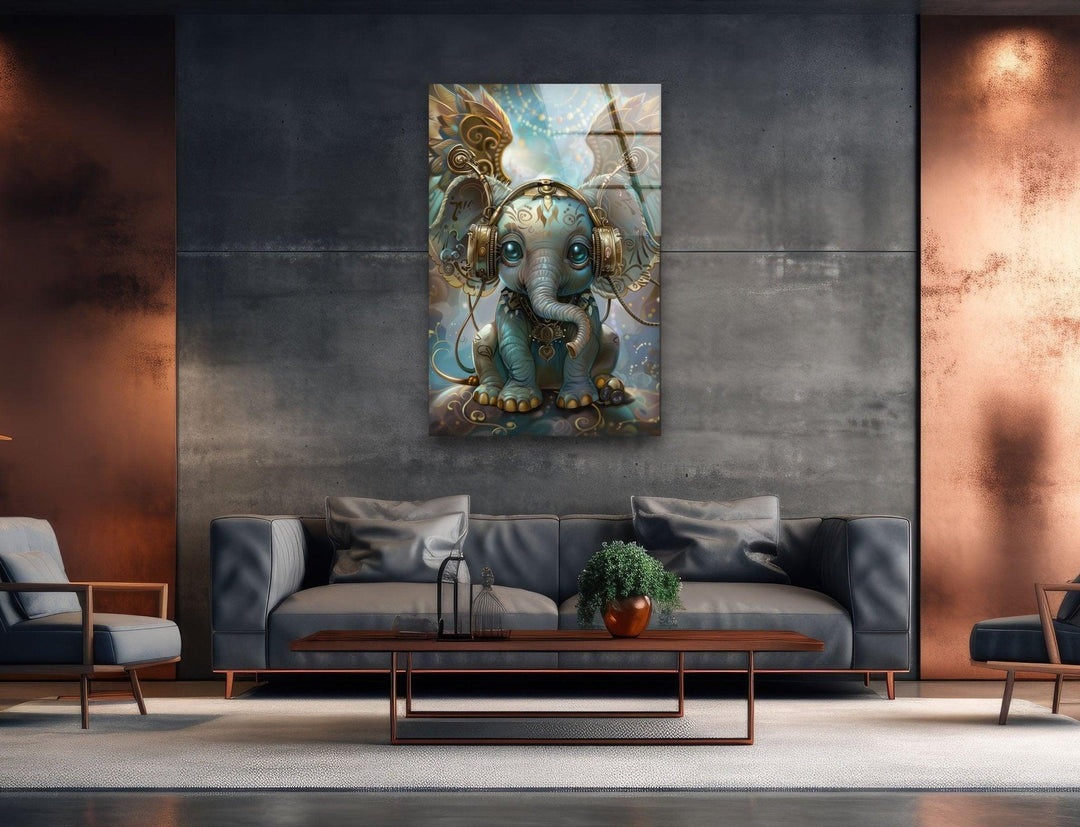 Baby Elephant Glass Wall Art art glass wall art, glass wall art pictures