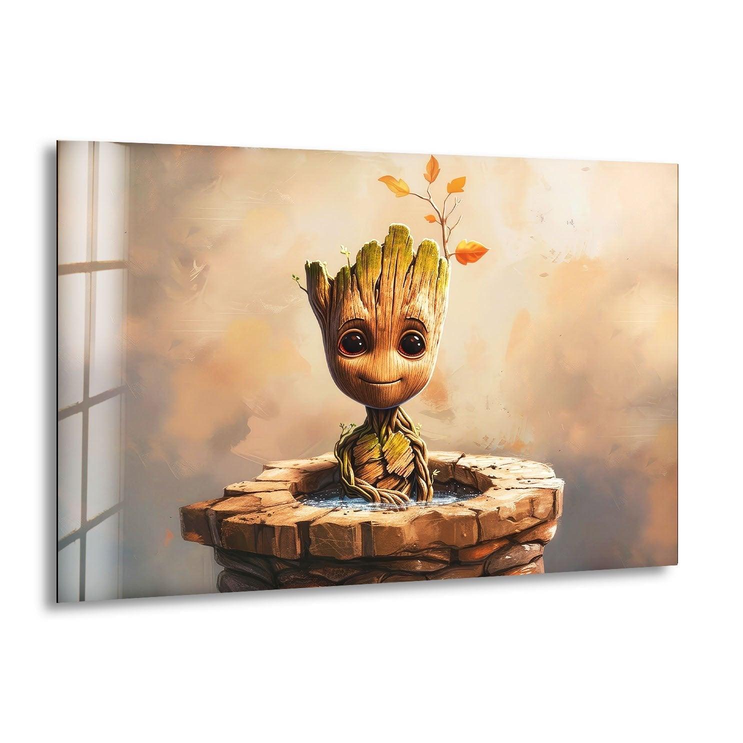 Avengers Baby Groot Print Photographs on Glass