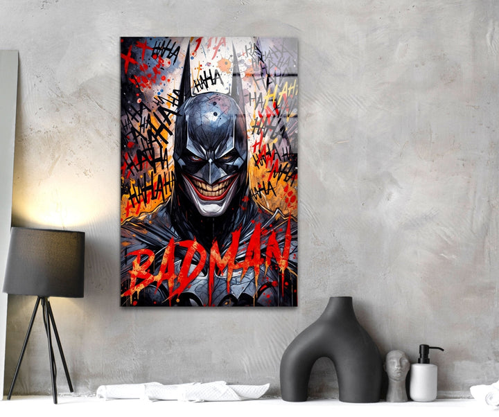 Badman Glass Wall Art custom glass pictures, glass art prints
