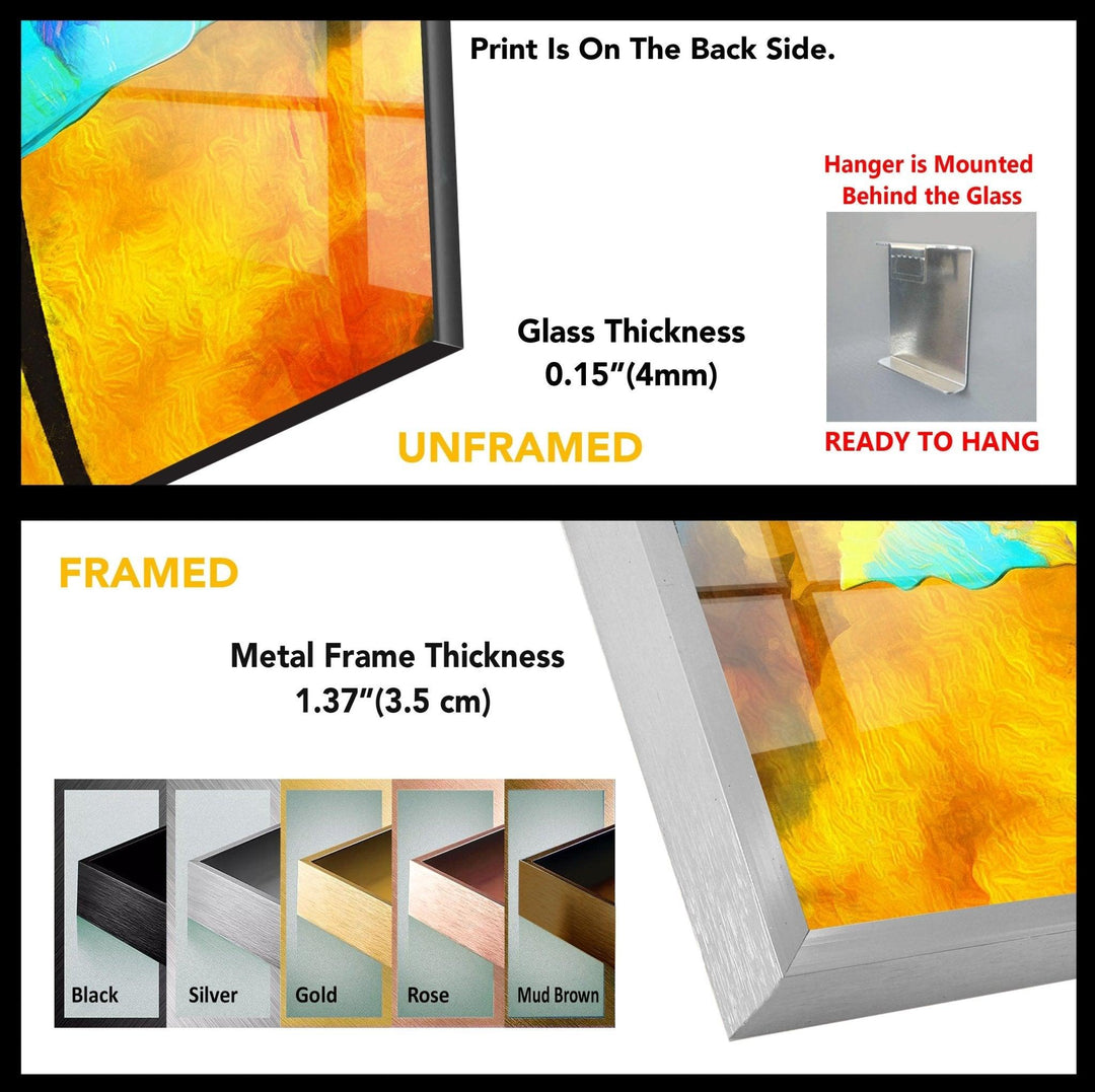 Modern Art Tempered Glass Wall Art - MyPhotoStation