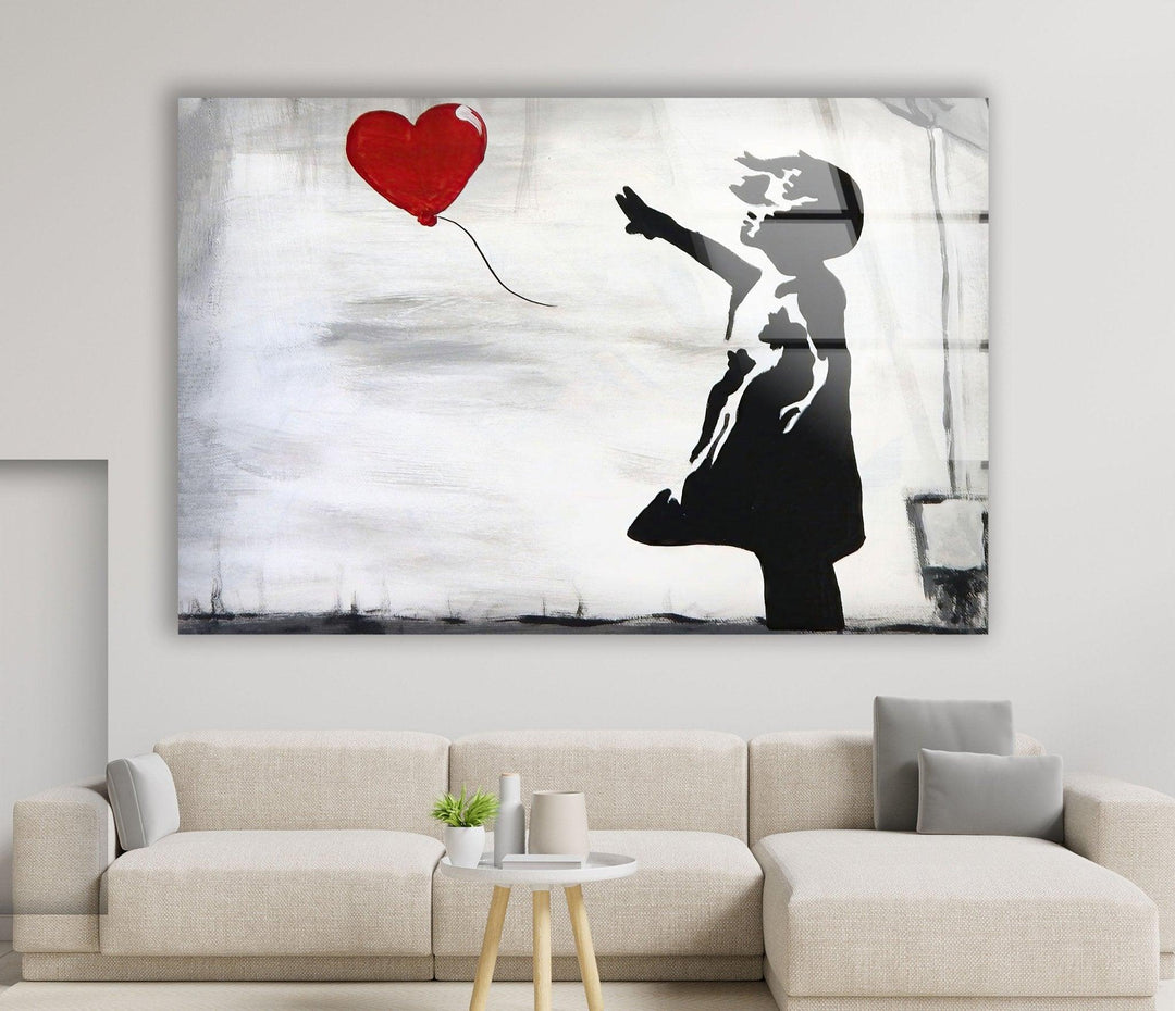 Banksy Girl with Balloon Glass Wall Art - Purchasing Banksy art has never been easier. With our convenient online store, you can purchase Banksy art from the comfort of your home. Whether you are looking to buy Banksy art for yourself or as a gift, our user-friendly platform makes it simple and secure to find the perfect piece.