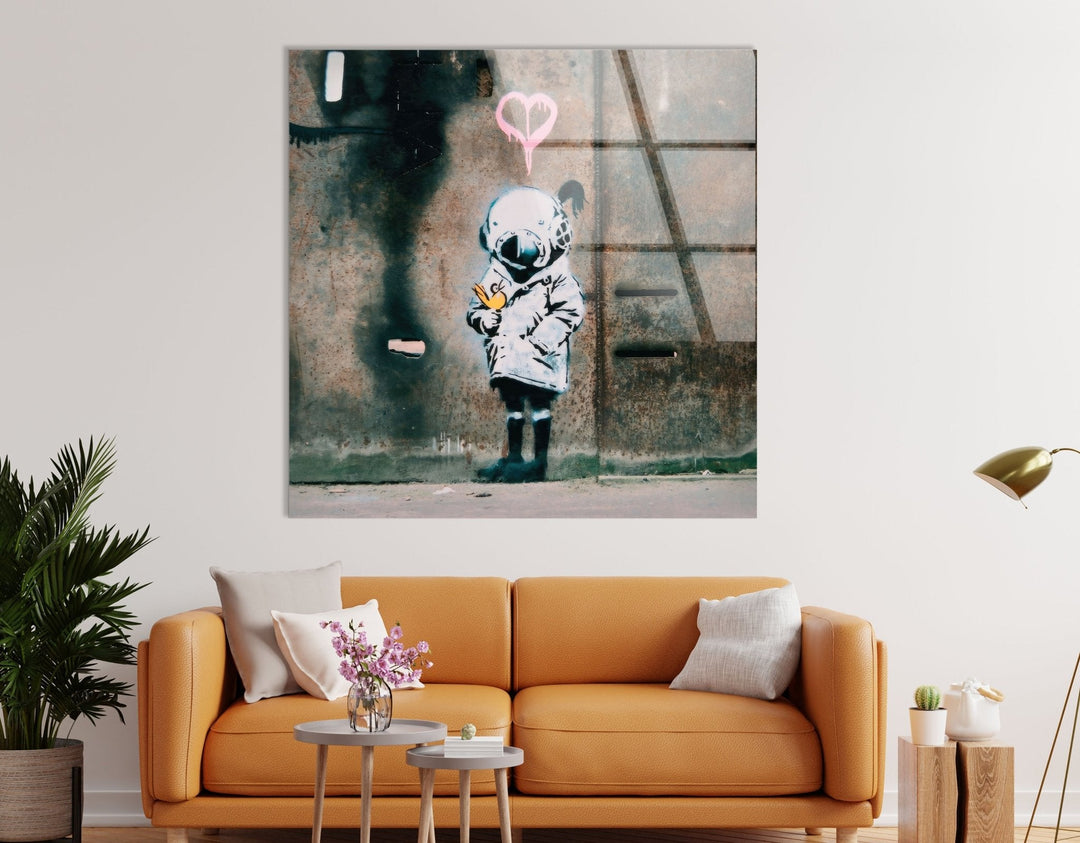 Banksy Love Glass Wall Art - Among our offerings, you will find Banksy paintings for sale that capture the essence of his provocative and thought-provoking style. Each piece is created with high-quality UV printing technology, ensuring that the vibrant hues remain as striking as the day they were printed. For those looking to own a piece of history, we also offer Banksy original art for sale, providing a rare opportunity to own authentic works from the enigmatic artist.