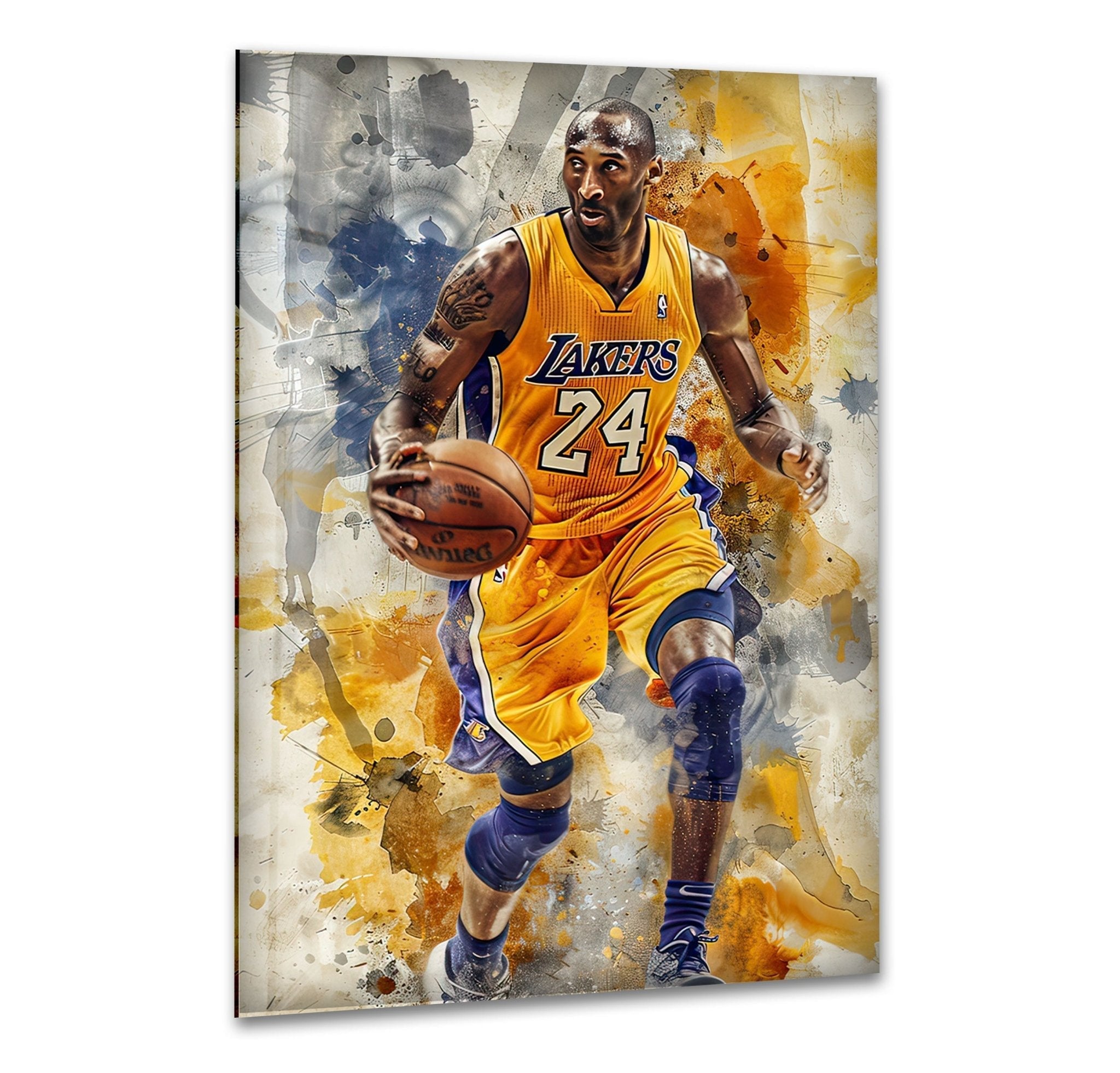 Basketball Kobe Bryant Glass Wall Art stained glass wall art, stained glass wall decor
