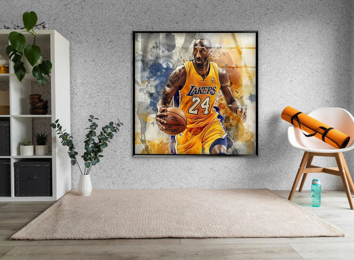 Basketball Kobe Bryant Glass Wall Art Glass Printing Wall Art, Print photos on glass
