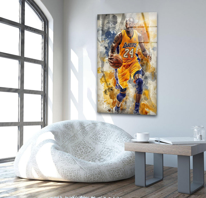 Basketball Kobe Bryant Glass Wall Art large glass photo prints, glass wall photos
