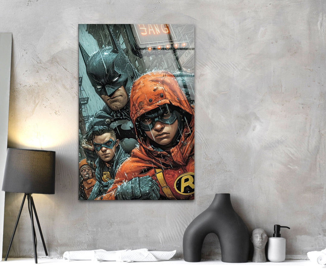 Batman and Robin Glass Wall Art glass pictures for Wall, glass prints wall art
