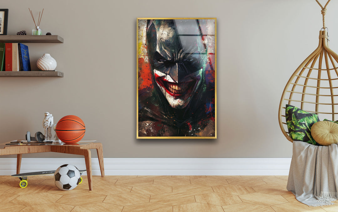 Batman & Joker Smile Glass Wall Art glass wall decor, glass wall art decor
