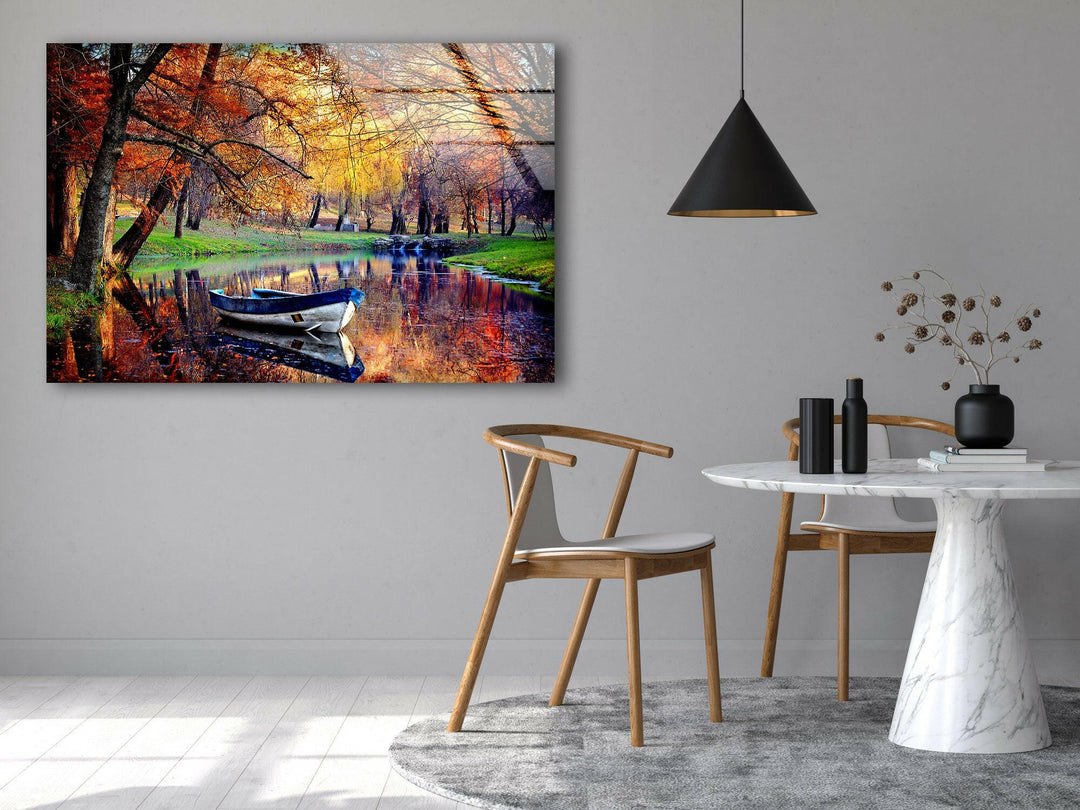 Beautiful Autumn Landscape Glass Wall Art art glass wall art, glass wall art pictures