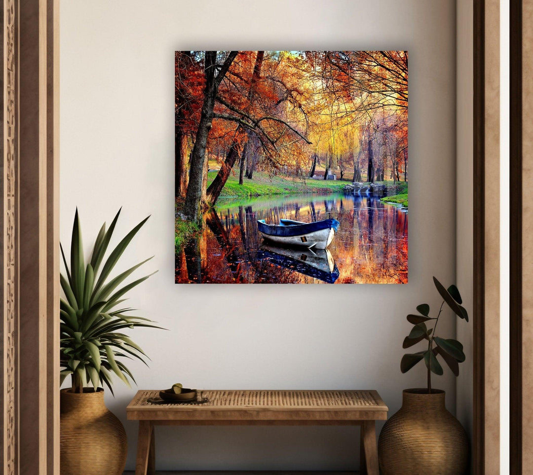 Beautiful Autumn Landscape Glass Wall Art glass image printing, glass prints from photos