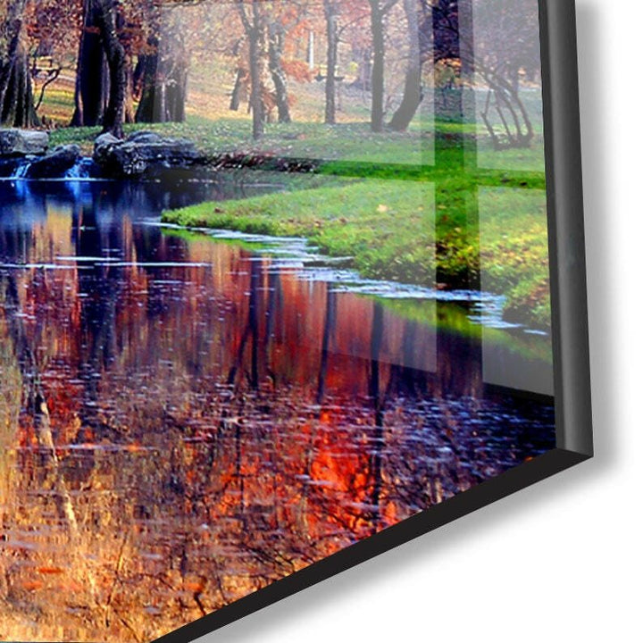 Beautiful Autumn Landscape Glass Wall Art