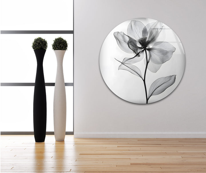 Modern black and white paintings of a flower perfect for adding timeless sophistication to your decor
