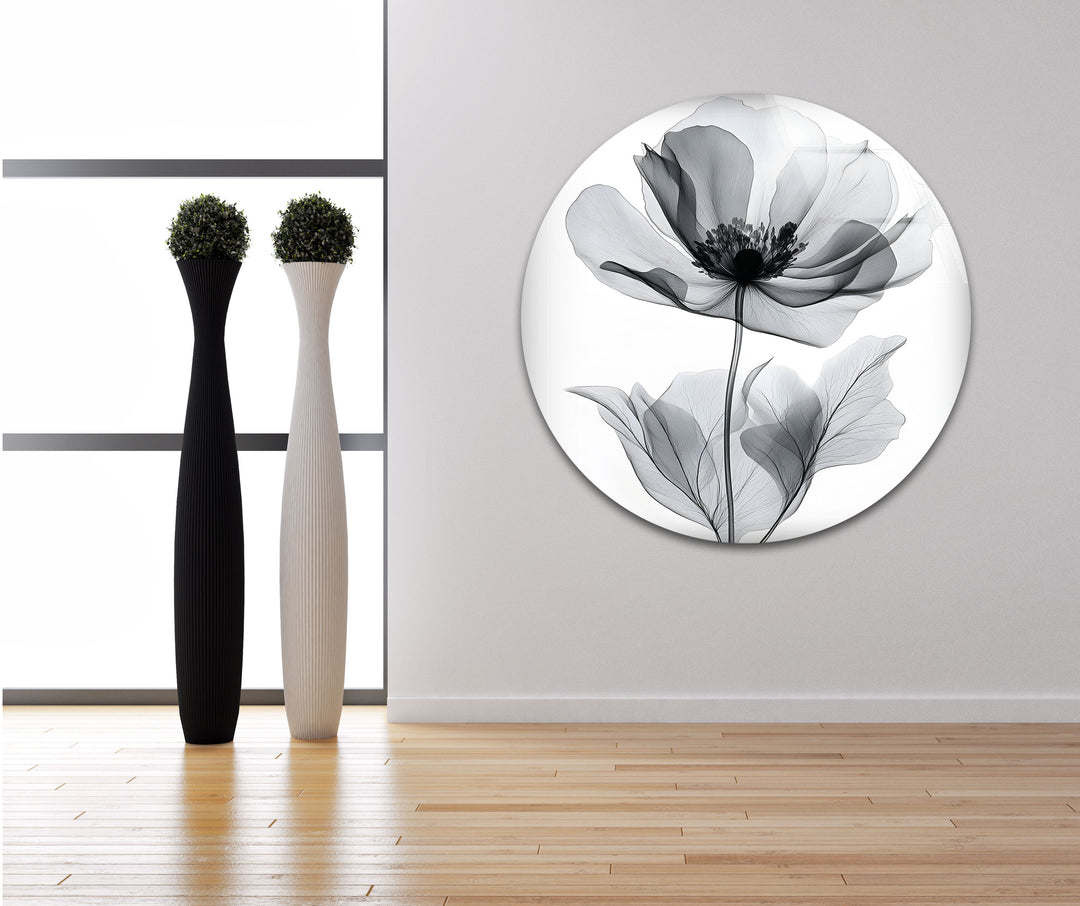 Modern black and white paintings of a watercolor flower perfect for adding elegance to your decor
