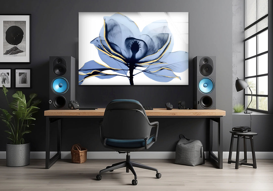 Albert Koetsier Midnight Magnolia 2 Glass Wall Art, art glass wall art, glass wall art pictures