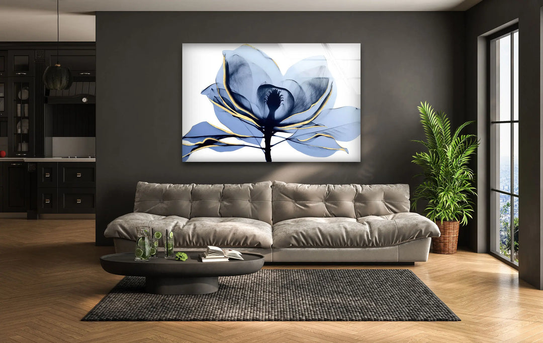 Albert Koetsier Midnight Magnolia 2 Glass Wall Art, picture on glass wall art, photos printed on glass