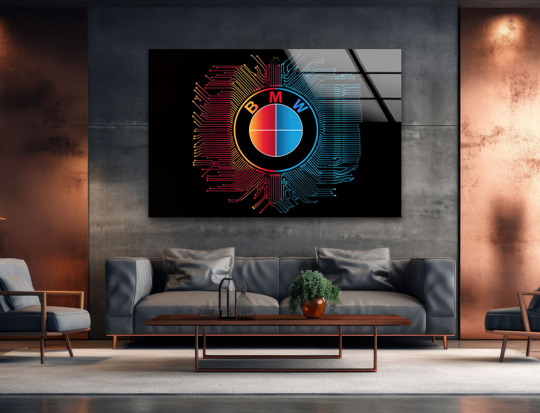 BMW Glass Wall Art stained glass wall art, stained glass wall decor
