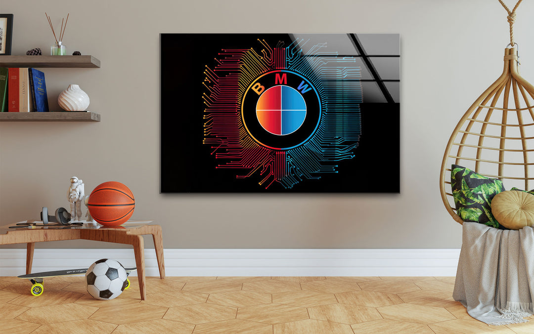 BMW Glass Wall Art photo print on glass, prints on glass wall art
