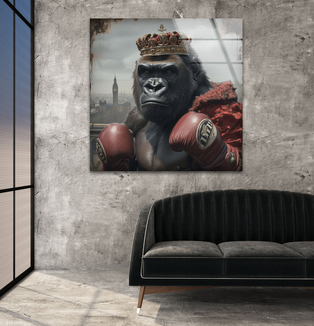 Boxer Gorilla Glass Wall Art