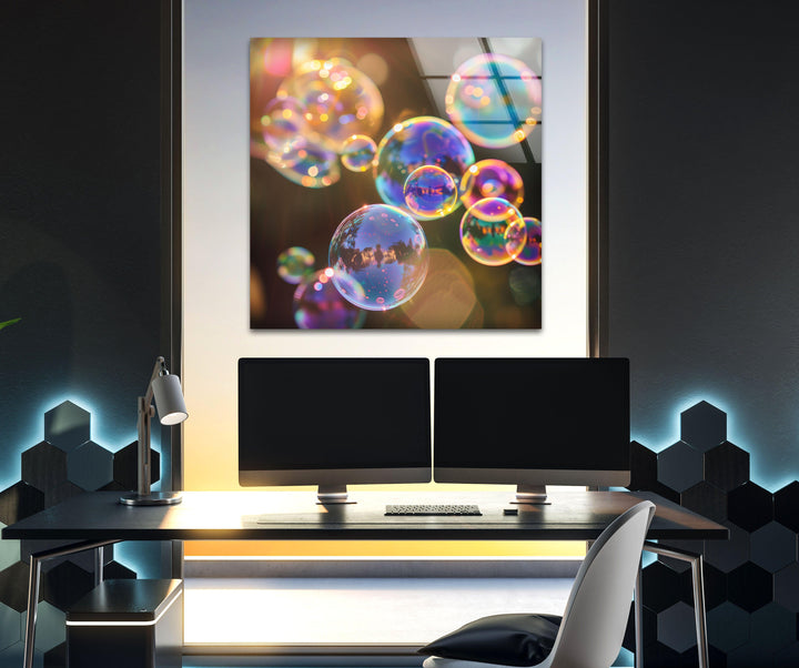 Bubbles Cool Abstract Art & Glass Art Prints