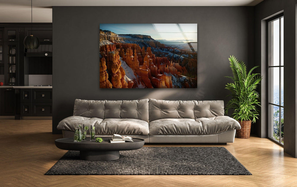 Bryce Canyon Landscape Glass Wall Art glass image printing, glass prints from photos