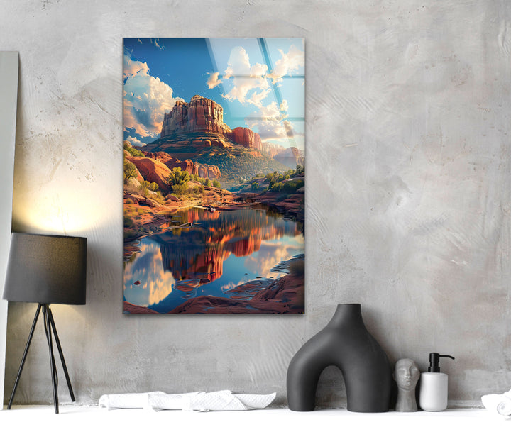 Brown Canyon Landscape Glass Wall Art glass photo prints, glass picture prints
