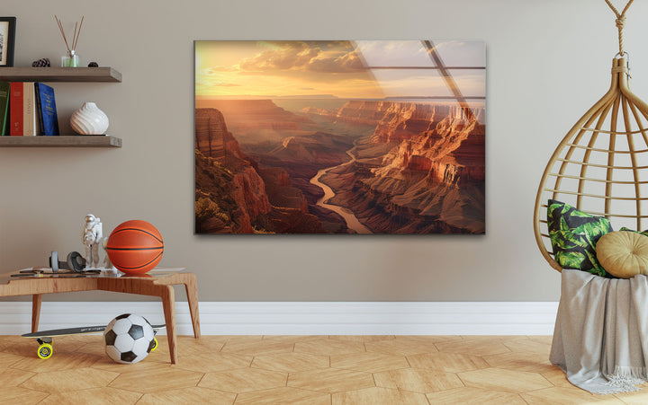 Grand Canyon Sunset Glass Wall Art Glass Printing Wall Art, Print photos on glass