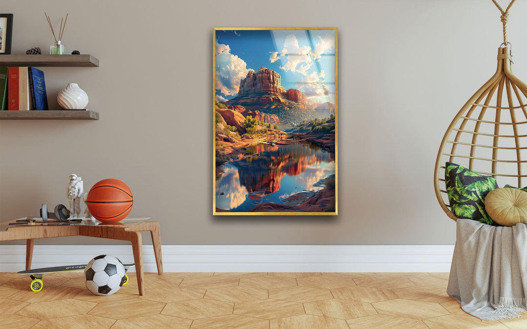 Brown Canyon Landscape Glass Wall Art glass image printing, glass prints from photos
