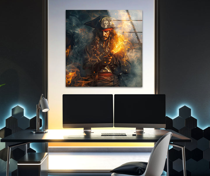 Captain Jack Sparrow Glass Wall Art glass photo prints, glass picture prints
