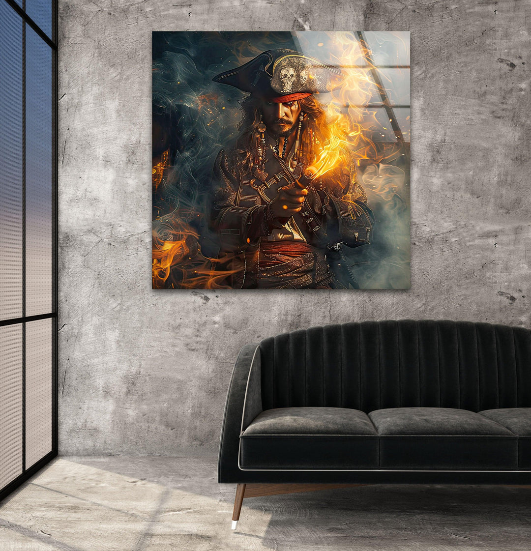 Captain Jack Sparrow Glass Wall Art art glass wall art, glass wall art pictures
