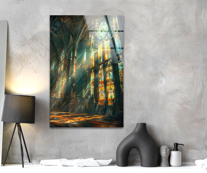 Cathedral Glass Wall Art, picture on glass wall art, photos printed on glass