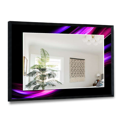 Abstract Tempered Glass Wall Mirror