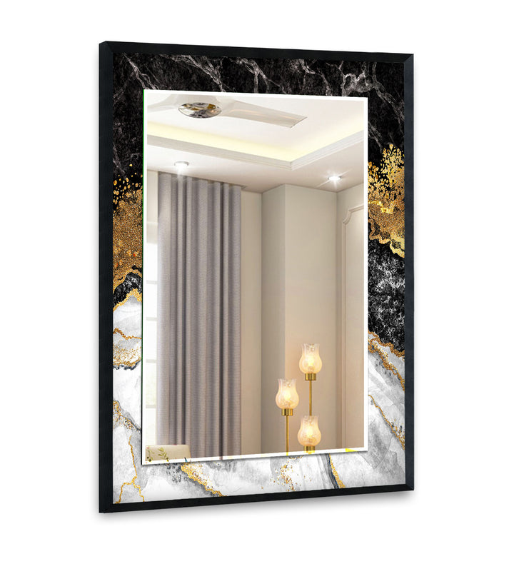 Black Marble with Golden Wall Mirror