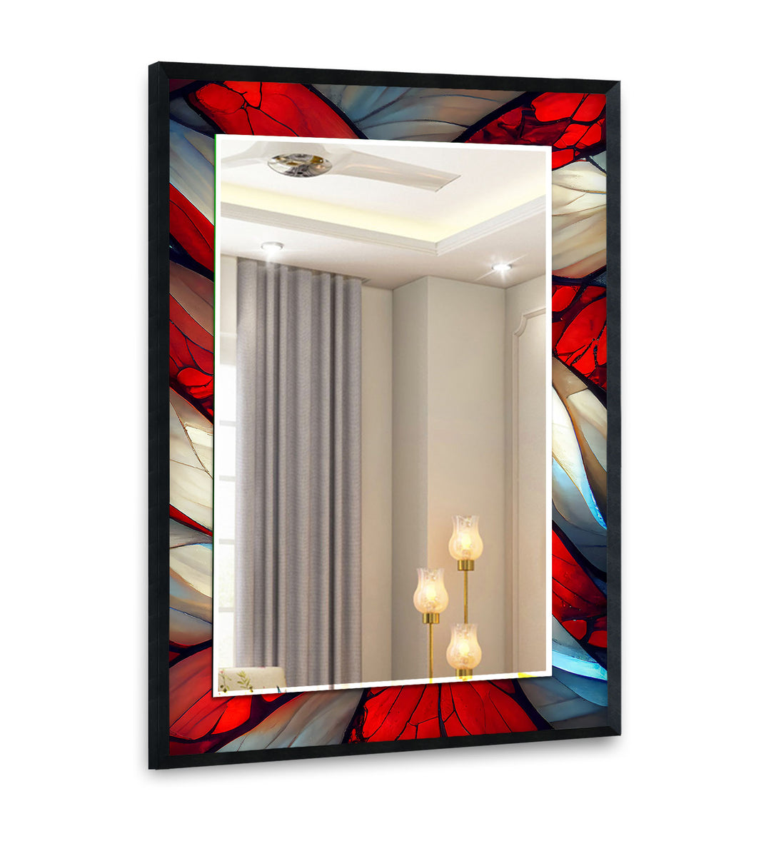 Colorful Stained Wall Mirror Modern Wall Mirror Bathroom Mirrors
