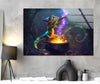 Chameleon Wizard Glass Wall Art, glass pictures for Wall, glass prints wall art