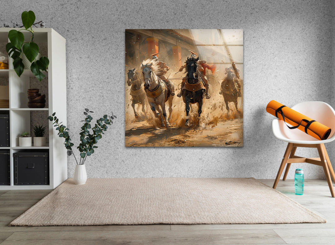 Mounted Gladiator Glass Wall Art Glass Printing Wall Art, Print photos on glass
