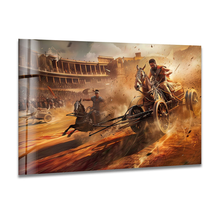 Rome Chariots Glass Wall Art art glass wall art, glass wall art pictures
